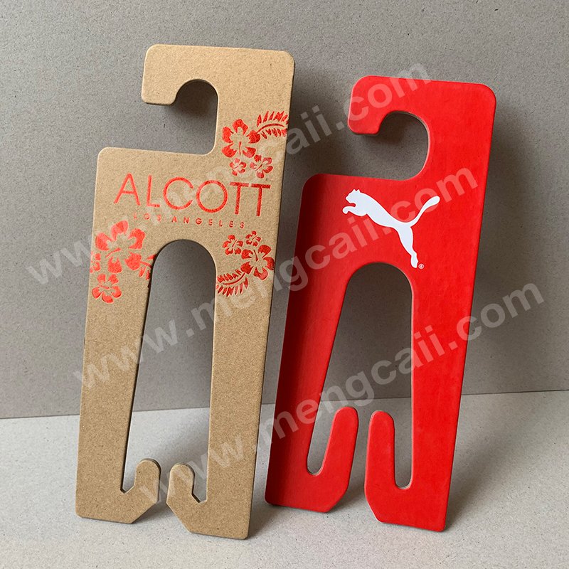 Shoes Cardboard Hangers, made of high-hardness cardboard, renewable, degradable, eco-friendly, and can be customized with various printing and hot stamping effects