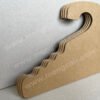 A cardboard hanger for motorcycle jackets and clothes customized from FSC recycled kraft cardboard. It is recyclable and biodegradable and is suitable for displaying heavier clothes such as jackets, windproof clothing, and mountaineering clothing.